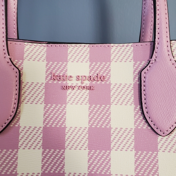 Kate Spade Bleecker Gingham Medium Crossbody. New With Tag. Dust Bag Included. - Picture 2 of 13